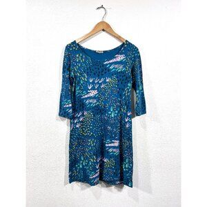 Thief and Bandit 3/4 sleeve blue shift dress size medium